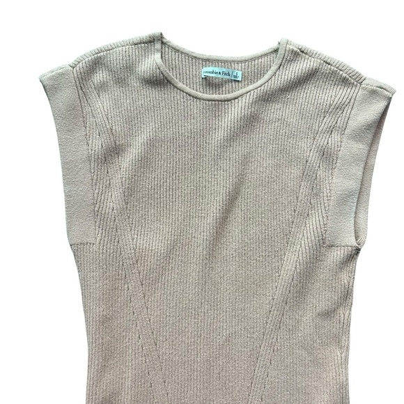 Abercrombie & Fitch Dress Women's Small Tan Knit Mini Sleeveless Bodycon NWT - Picture 6 of 12